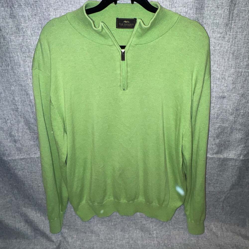 The Reserve at Lake Keowee Men's XL Green Quarter-Zip Pullover Sweater